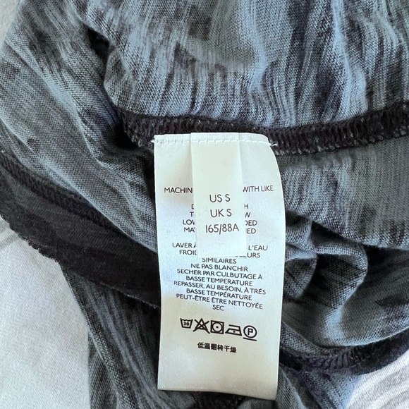 FREE PEOPLE WE THE FREE SZ S CAMO TEE RAW EDGES ROLLED SLEEVES SHEER LIGHTWEIGHT - Picture 6 of 10